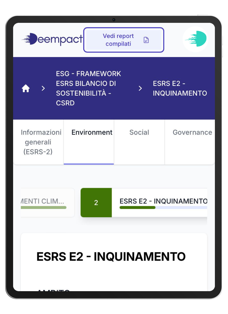 Homepage 1 mockup per sito aggiornato